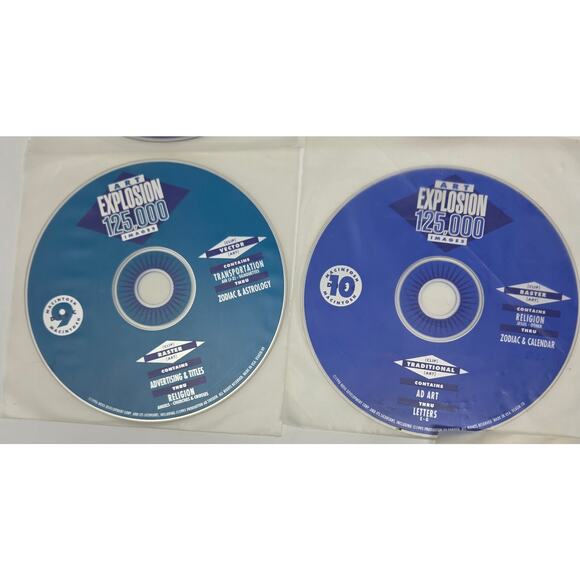 Vintage Macintosh Art Explosion 750,000 Design Software 13 Disc Set 1996 Unused - Picture 5 of 16